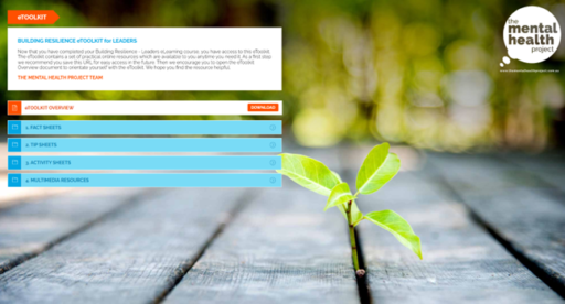 Plant growing through wooden planks - workplace resilence eLearning training courses